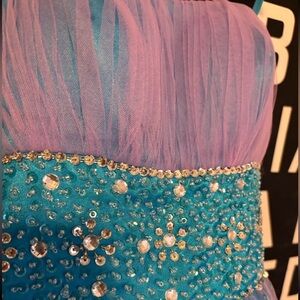 Elegant Blue and Purple Dress